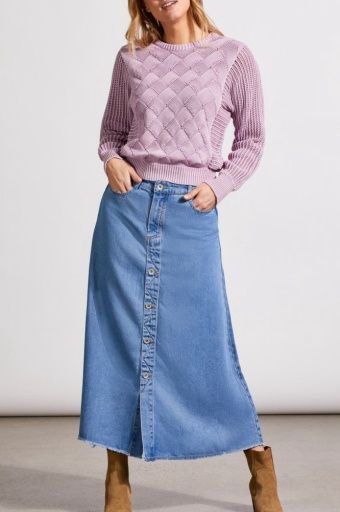 L/S DOLMAN CREW NK SWTR W/SPECIAL WASH -LAVENDER BLUSH