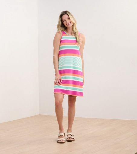 bella dress - hot fuchsia stripes, Size: S, Colour: fuchsia fedora