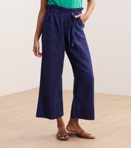 tie front pants - patriot blue, Size: S, Colour: patriot blue