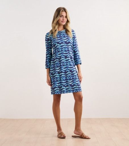 lily flare dress - shibori waves
