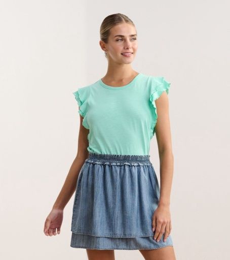 layered sleeve tank - beveled glass, Size: S, Colour: beveled glass