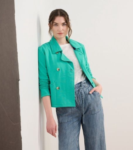 preppy blazer - sea green