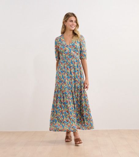 willow dress - fresh flowers, Size: S, Colour: patriot blue