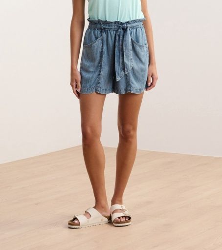 cassie shorts - blue acid rinse, Size: S, Colour: blue acid rinse