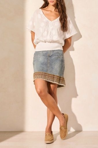 POPOVER BLOUSE, Size: M, Colour: WHITE