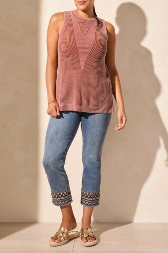 CREW NK TUNIC, Size: M, Colour: TERRACOTTA
