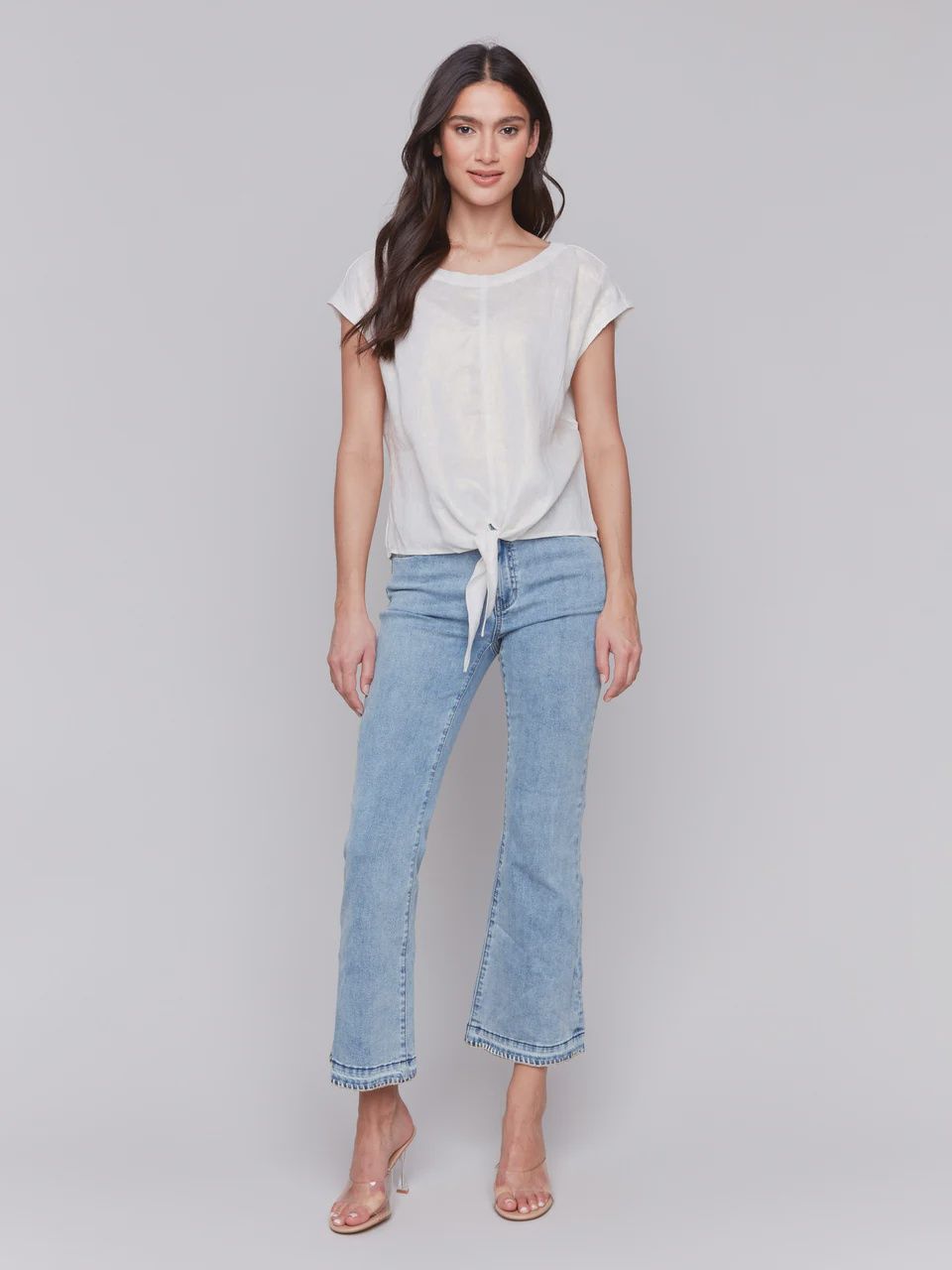 Foil Linen Top