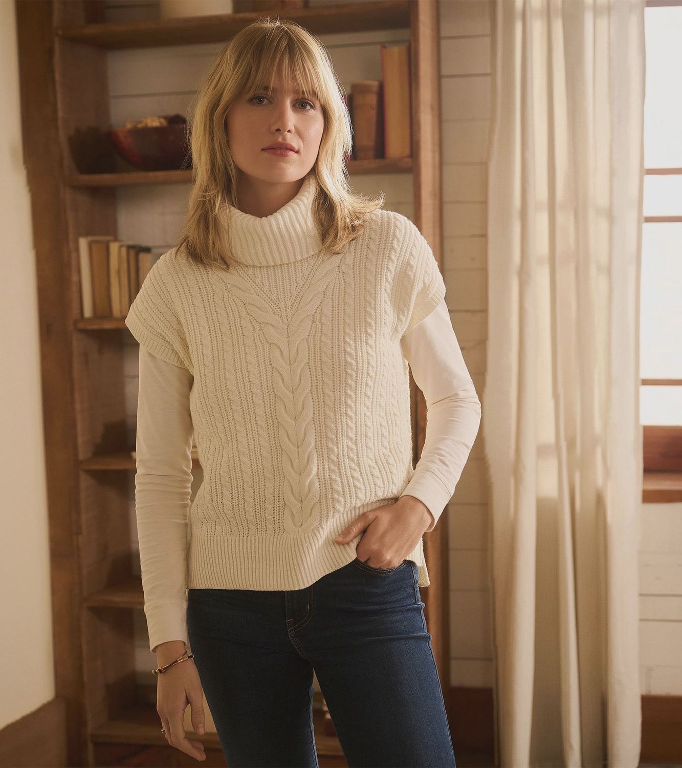 Cable Knit Vest