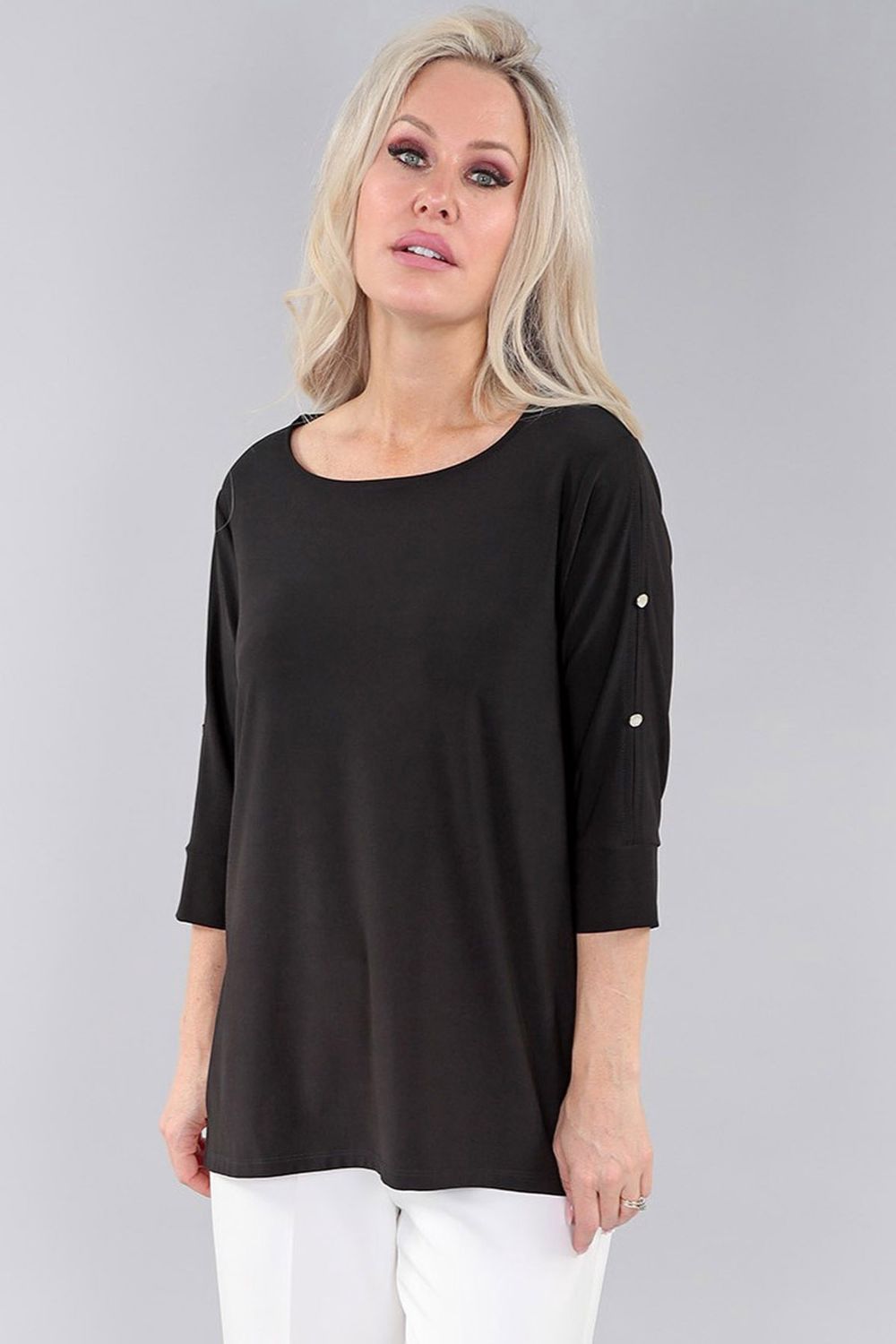 BTN SLV BLOUSE