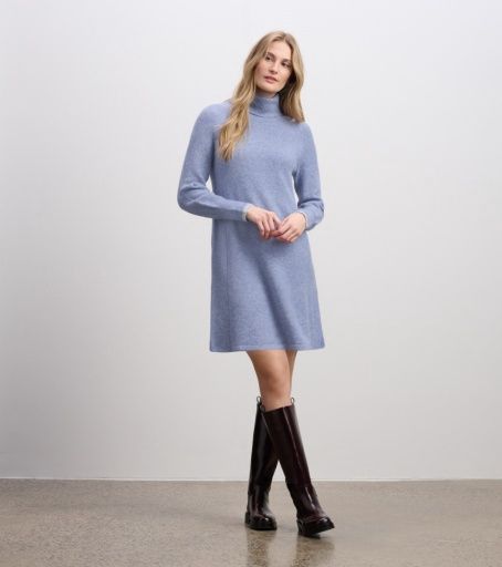 swing sweater dress - light denim, Size: S