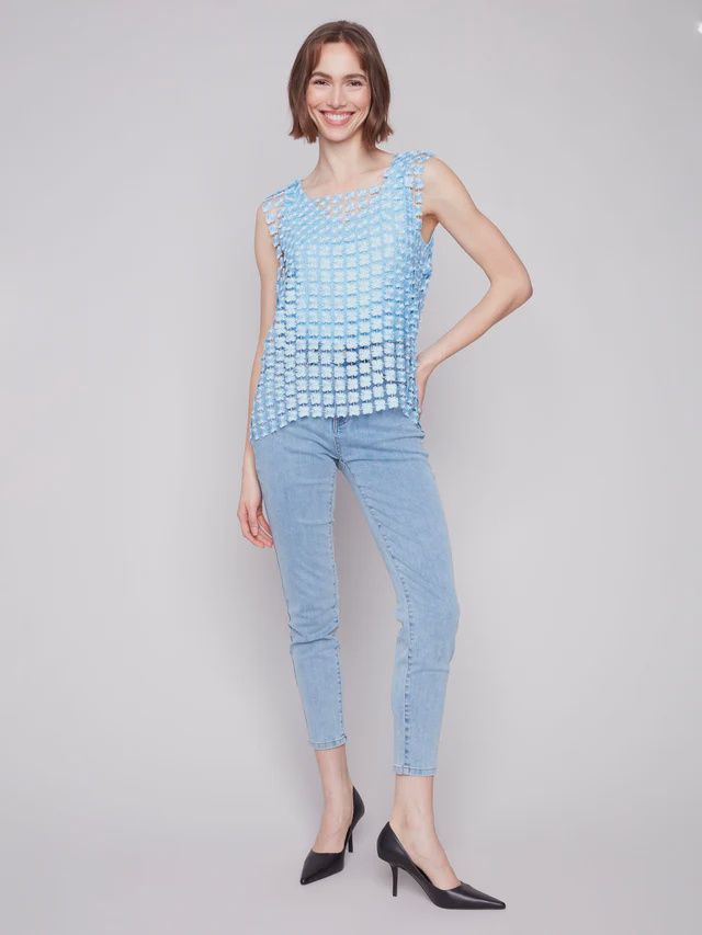 SLVLS Txt Crochet Top