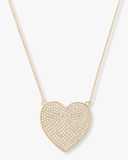 XL You Have My Whole Heart Pave Necklace 15&#39;