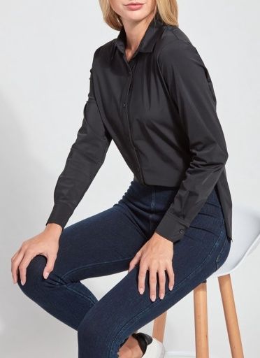 connie slim button curvy, Colour: black, Size: 1X