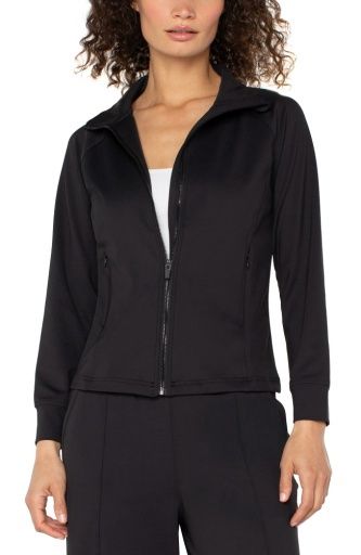 full zip seamed jacket, Colour: black, Size: S
