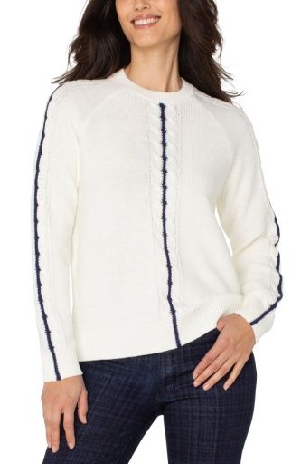 long slv crew neck raglan sweater, Size: S