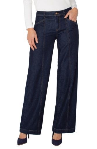 trouser wide leg w/ seaming 32&quot; ins, Size: 4