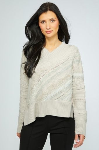 MIXED MEDIA PULLOVER