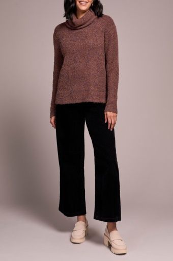 COWL NECK SIDE SLIT, Size: S