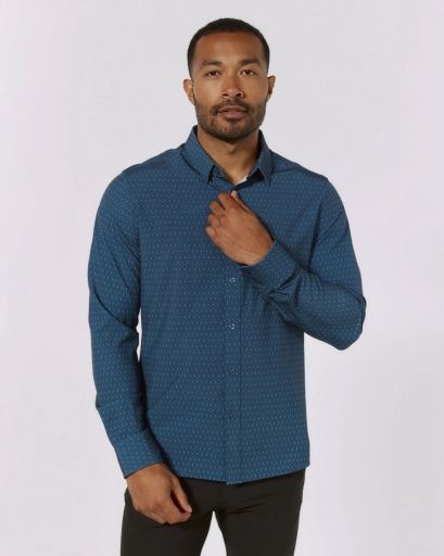 CAMILO LONG SLEEVE SHIRT, Colour: NAVY, Size: MED