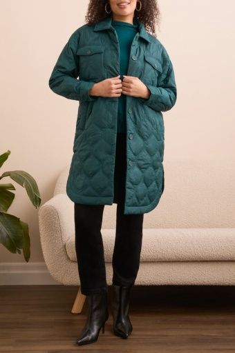LONG QUILTED JACKET, Size: S