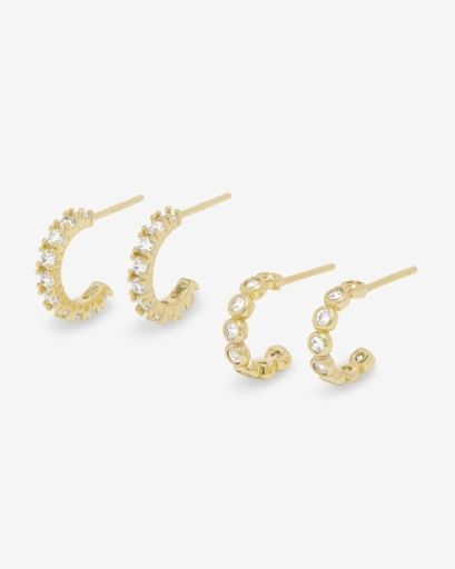 "They're So Cute" Huggie Set, Colour: GOLD-WHITE, Size: O/S