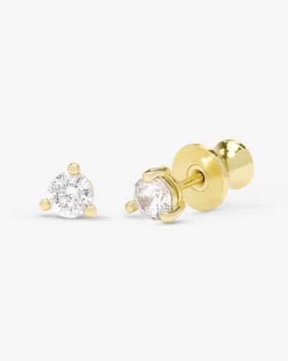 Not Your Basic 4mm Stud, Colour: GOLD-WHITE, Season: AUG24, Size: O/S