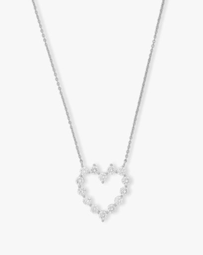 She's an Icon Baby Heart Necklace - Silver, Colour: SILVER-WHITE, Season: CORE, Size: O/S