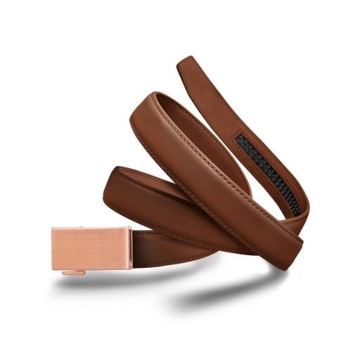 lrgd-ltan-1.0, Colour: rose gold buckle &amp; tan brown leather, Size: XL
