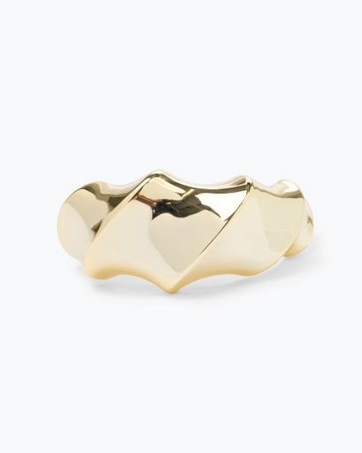 With a Twist Rings, Colour: GOLD, Season: JUNE24, Size: 9
