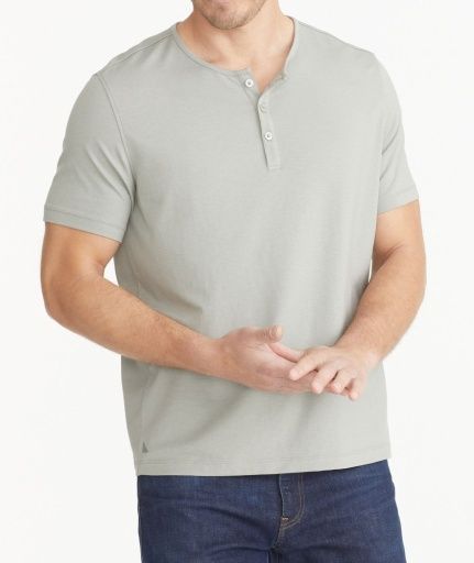 SS HENLEY, Colour: LIGHT GREEN, Size: LargeRegular