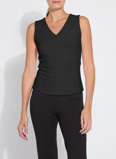 essential v-neck shell, Colour: black, Size: XS