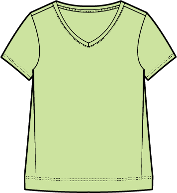 COT SLB V-NECK, Colour: KIWI, Size: S