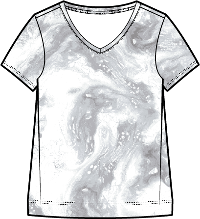 OCEAN MRBL V-NECK, Colour: FOG, Size: S