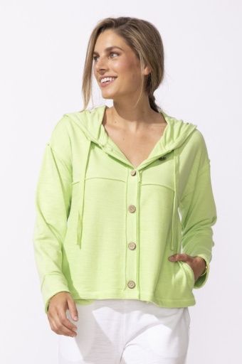 MODAL HOODIE, Colour: KIWI, Size: S