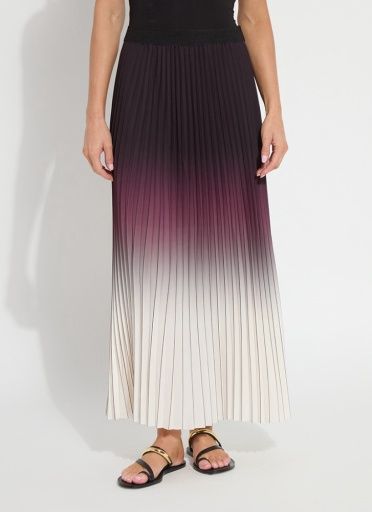 fortunata packable pleated chiffon midi skirt, Size: XS