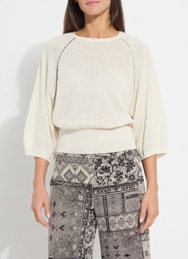 anabela wide sleeve knit linen sweater, Size: XS