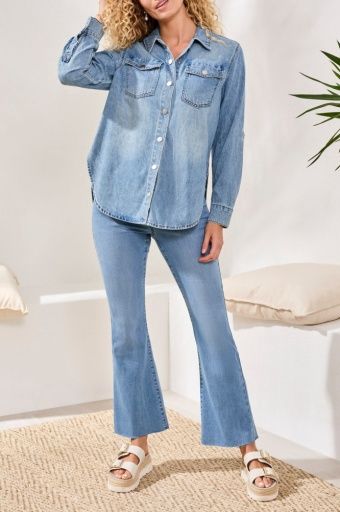 CLASSIC DENIM SHIRT, Size: XS