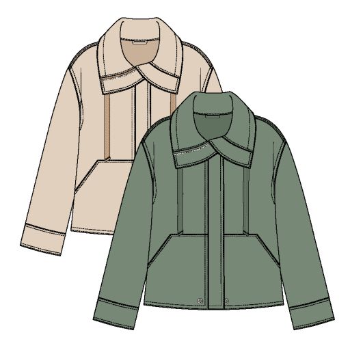 L/S BTN FRT JACKETs, Size: S