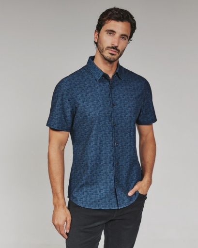 JAYDEN SHORT SLEEVE SHIRT, Colour: NAVY, Size: MED