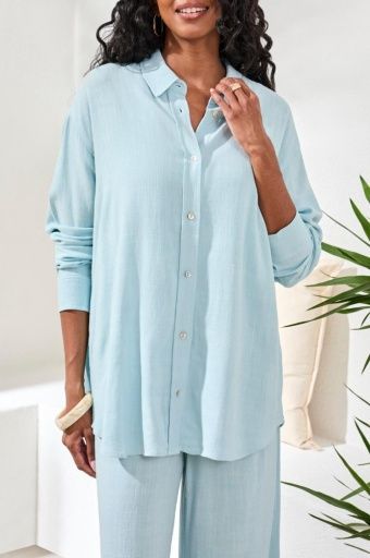 L/S BTN FRT SHIRT, Size: XS