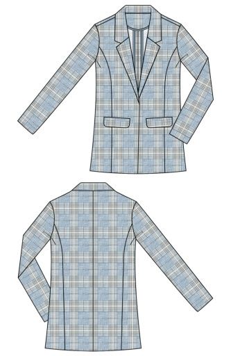 boyfriend blazer w/ princess darts, Size: 1X