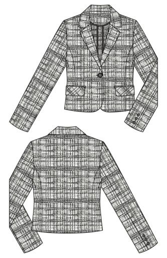 cropped blazer, Size: 1X