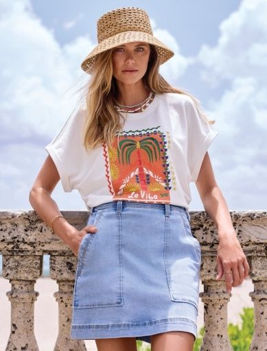 AUDREY Denim Skort, Size: 4