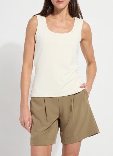 evie scoop neck tank, Colour: macadamia, Size: XS