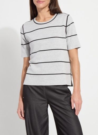 odessa reversible knit short slv tee, Size: XS