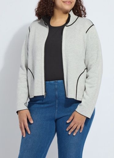 reversible cashmere zip up cardigan curvy, Size: 1X