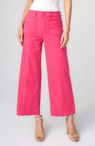 crop wide leg w/ patch pkts 27" ins, Size: 4