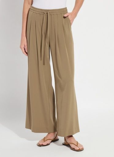 mae pleated drawstring wide leg pant, Size: XS