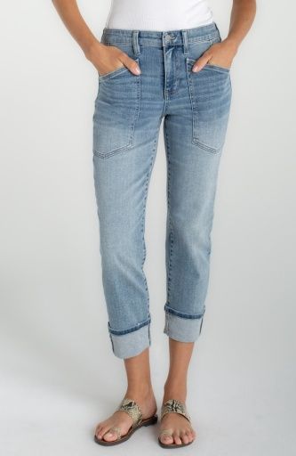 marley cropped girlfriend cuffed 28'/25" ins, Size: 4