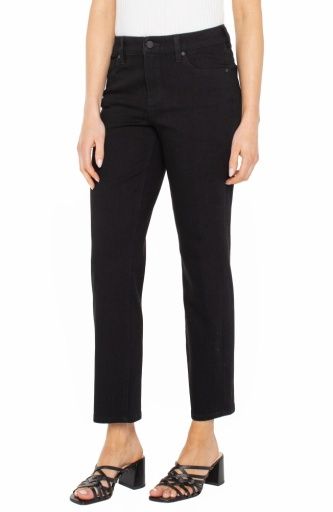 liv relaxed skinny 28ins, Colour: black rinse, Size: 4